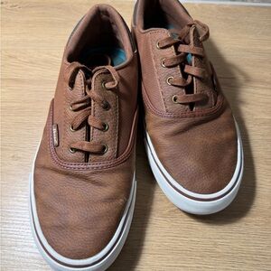 Bass Men's Tan Leather Sneakers